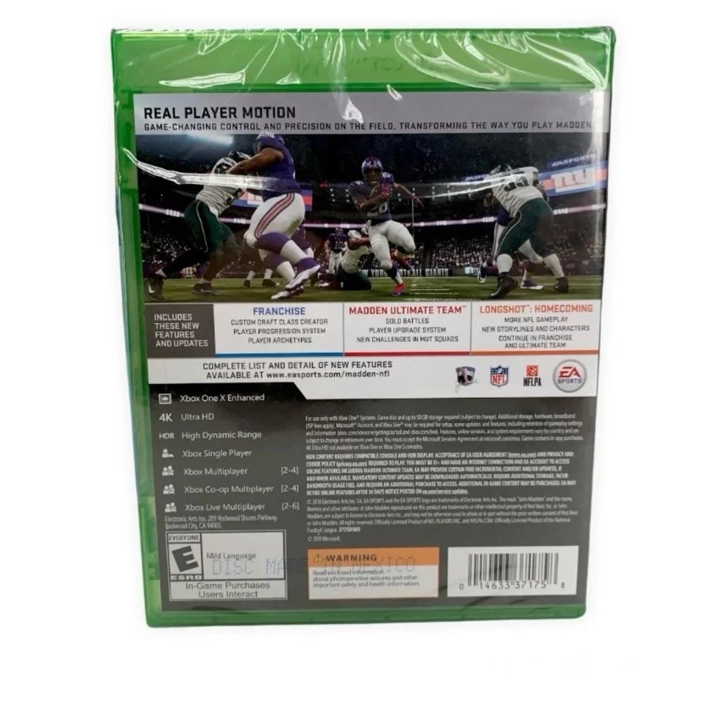 Madden NFL 19 For Xbox One Xbox Series X - New Factory Sealed